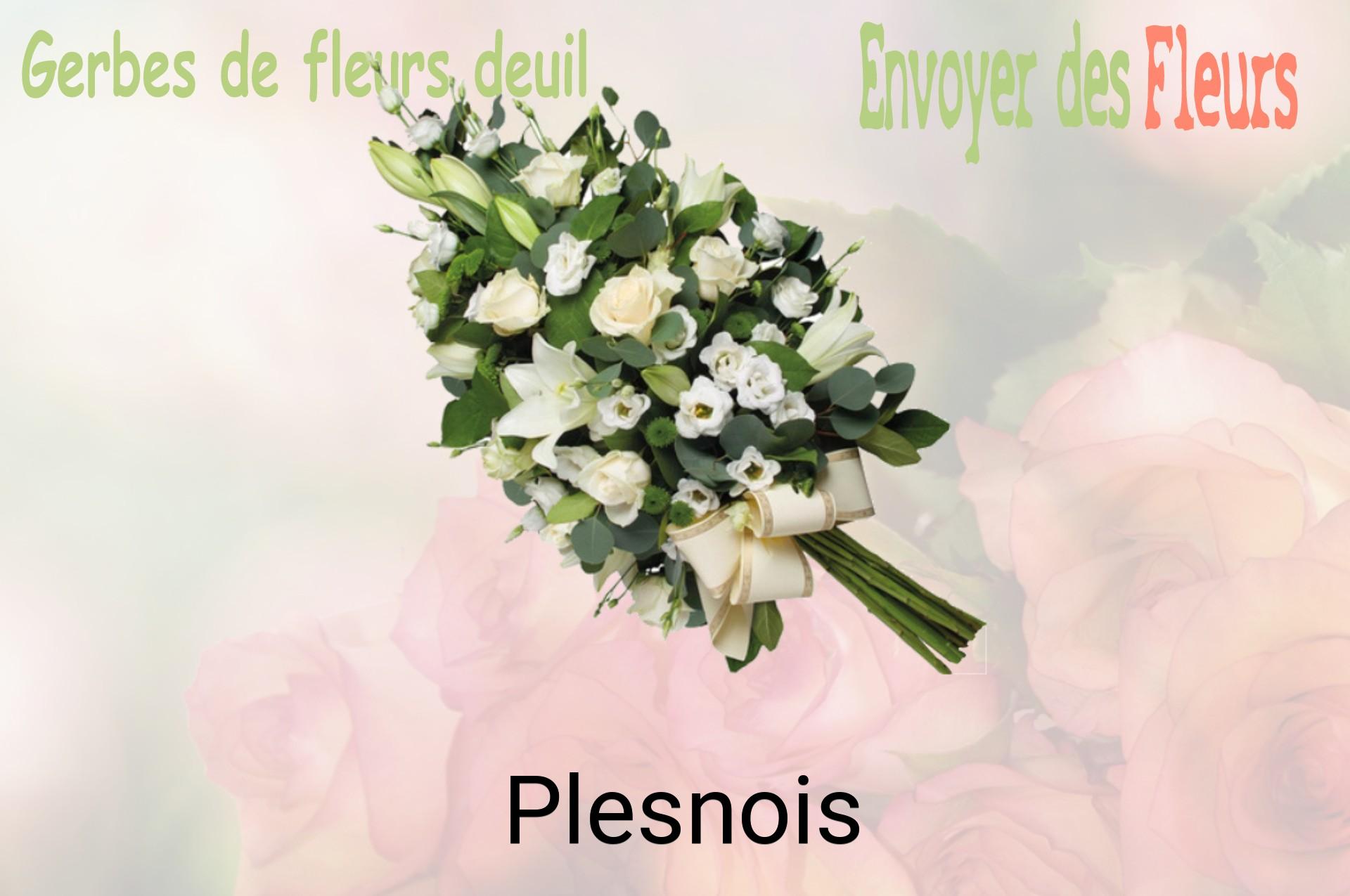 Gerbe de fleurs de deuil livrée à Plesnois